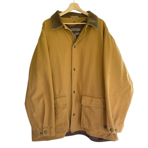 Vintage American Outfitters Men’s Tan Chore Barn Cotton Canvas Jacket Coat - Picture 2 of 11
